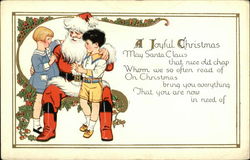 A Joyful Christmas May Santa Claus That Nice Old Chap Whom we so Often Read of on Christmas Postcard Postcard