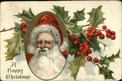 A Happy Christmas Santa Claus Postcard Postcard