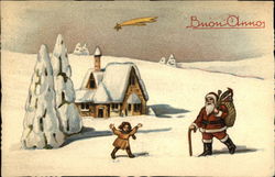 Buon Anno Santa Claus Postcard Postcard