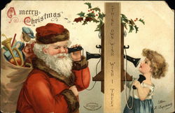 A Merry Christmas, Thine Own Wish Wish I Thee Santa Claus Postcard Postcard