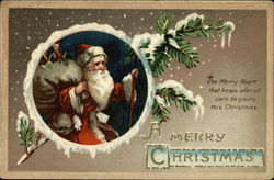 A Merry Christmas, The Merry Heart That Keeps Afar All Care be Yours This Christmas Santa Claus Postcard Postcard