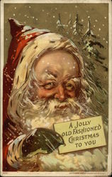 A Jolly Old Fashioned Christmas to You Santa Claus Postcard Postcard