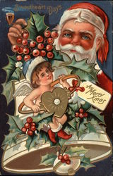 Sweetheart Days, A Merry Xmas Santa Claus Postcard Postcard