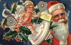 Sweetheart Days, A Merry Xmas Santa Claus Postcard Postcard