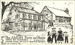 The Amish Farm and House Lancaster, PA Postcard Postcard