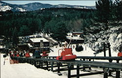 Mt. Cranmore Skimobile, Looking Down to Base Station Postcard