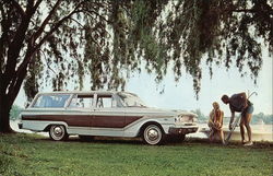 1963 Ford Fairlane Squire Wagon Postcard