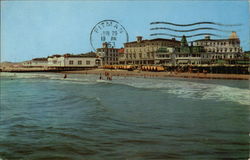 Beach and Hotels Postcard