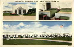 Chesterfield Motor Court Cheraw, SC Postcard Postcard