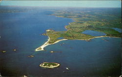 Aerial View of Sakonnet Point Postcard