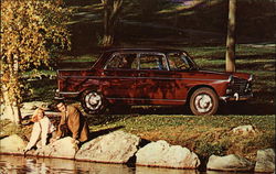 Peugeot 404 Cars Postcard Postcard