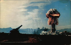 Nuclear Artillery Gun Explosion Postcard