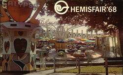 Folklore Area - The Calypso1 968 World's Fair Hemisfair Postcard