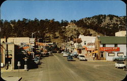 Elkhorn Avenue and Business District Estes Park, CO Postcard Postcard