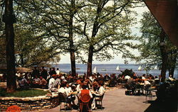 The Wisconsin Union at University of Wisconsin - Dining Terrace overlooking Lake Mendota Madison, WI Postcard Postcard