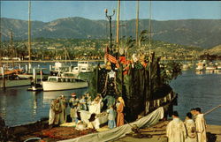 Christmas Pageant, Santa Barbara Harbor Postcard