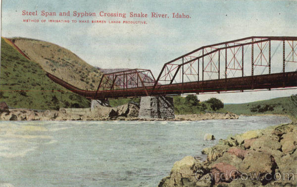 Steel Span And Syphon Crossing Snake River Scenic, ID