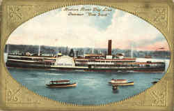 Hudson River Day Line Steamer New York Postcard