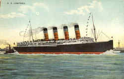 S. S. Lusitania Postcard