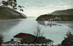 The Albany Going Through The Highlands Hudson River, NY Postcard Postcard