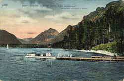 Boat Landing At New Pier, Glacier National Park Postcard Postcard