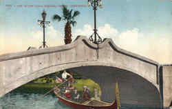 One Of The Canal Bridges Venice, CA Postcard Postcard