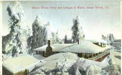 Mount Wilson Hotel And Cottages In Winter Postcard