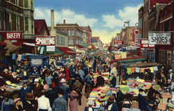 Maxwell Street Market Chicago, IL Postcard Postcard