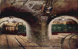 Illinois Underground Tunnel Postcard