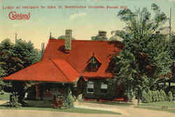 Lodge At Entrance To John D. Rockefeller Grounds, Forest Hill Postcard