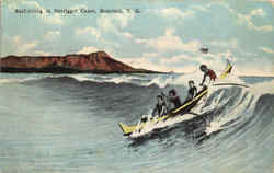 Surf-Riding In Outrigger Canoe Honolulu, HI Postcard Postcard