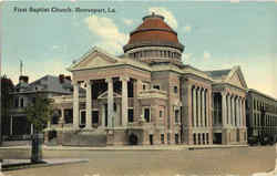 First Baptist Church Shreveport, LA Postcard Postcard