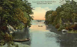 From Picnic Rock, Kennebunk River Kennebunkport, ME Postcard Postcard