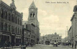 Public Square Bellows Falls, VT Postcard Postcard