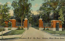 The Gates Entrance Moses Brown School Providence, RI Postcard Postcard