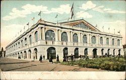 Street View of Convention Hall Postcard