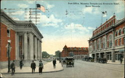 Post Office, Masonic Temple, and Riverside Hotel Reno, NV Postcard Postcard