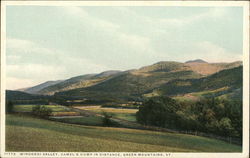 Winooski Valley, Camel's Hump in Distance, Green Mountains Vermont Postcard Postcard