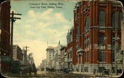 Commerce Street, Looking West from City Hall Postcard