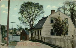 Street Scene, Showing Naval Reserve Boat House Postcard