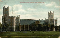 The New State Armory and Grounds Providence, RI Postcard Postcard