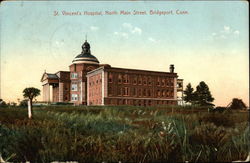 St. Vincent's Hospital, North Main Street Bridgeport, CT Postcard Postcard