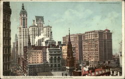 Singer, City Investing and Hudson Terminal Buildings Postcard