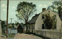 Street Scene showing Naval Reserve Boat House Postcard