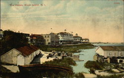 View of the Hotels Block Island, RI Postcard Postcard