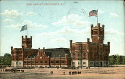 New Armory Providence, RI Postcard Postcard