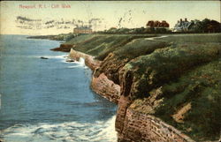 Cliff Walk Newport, RI Postcard Postcard