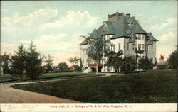 Davis Hall, College of A&M Arts Kingston, RI Postcard Postcard