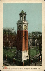 Carry Tower Clock, Brown University Providence, RI Postcard Postcard