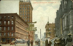 Looking up Dorrance Street Providence, RI Postcard Postcard